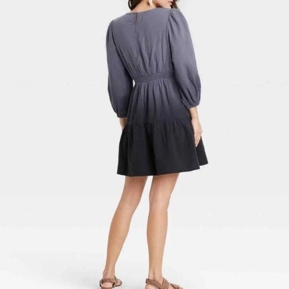 Universal thread tie dye long sleeve tiered dress - Picture 2 of 4